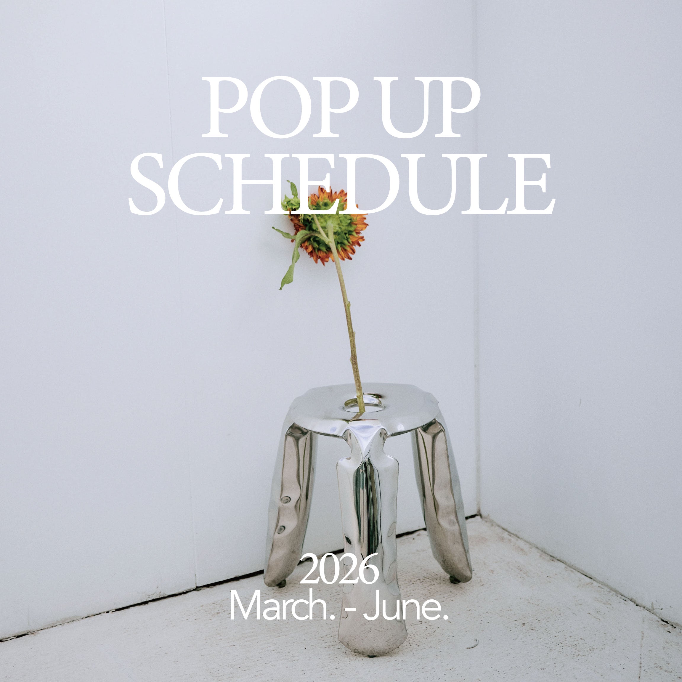 【INFORMATION 】POP UP SCHEDULE 3月〜6月
