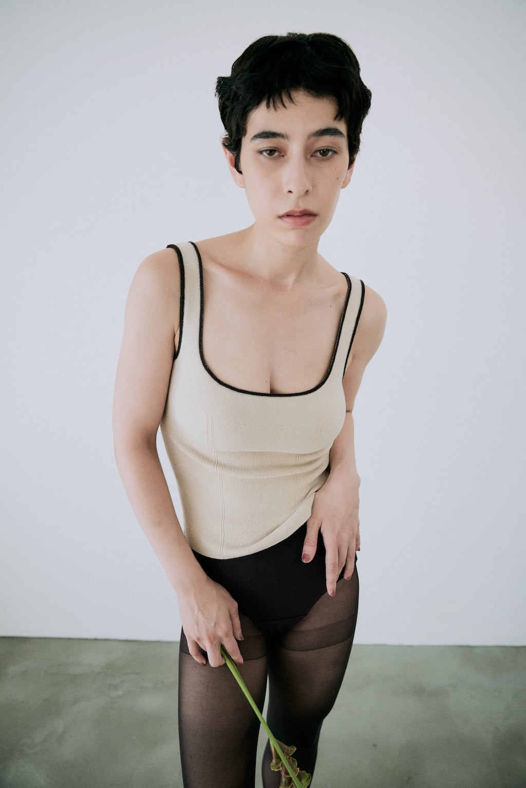 コットンシルクスクエアブラタンク NKGB02