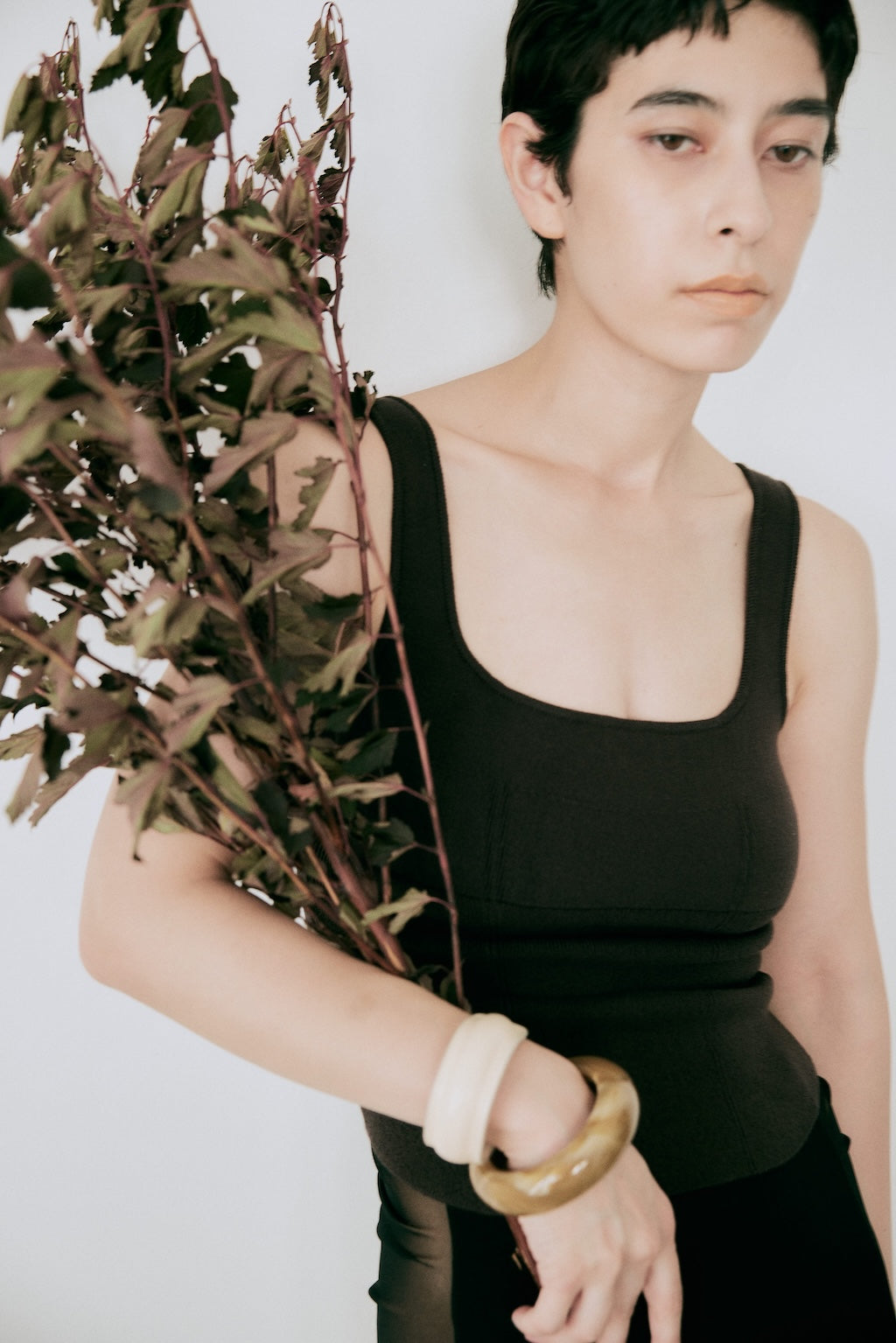 コットンシルクスクエアブラタンク NKGB02