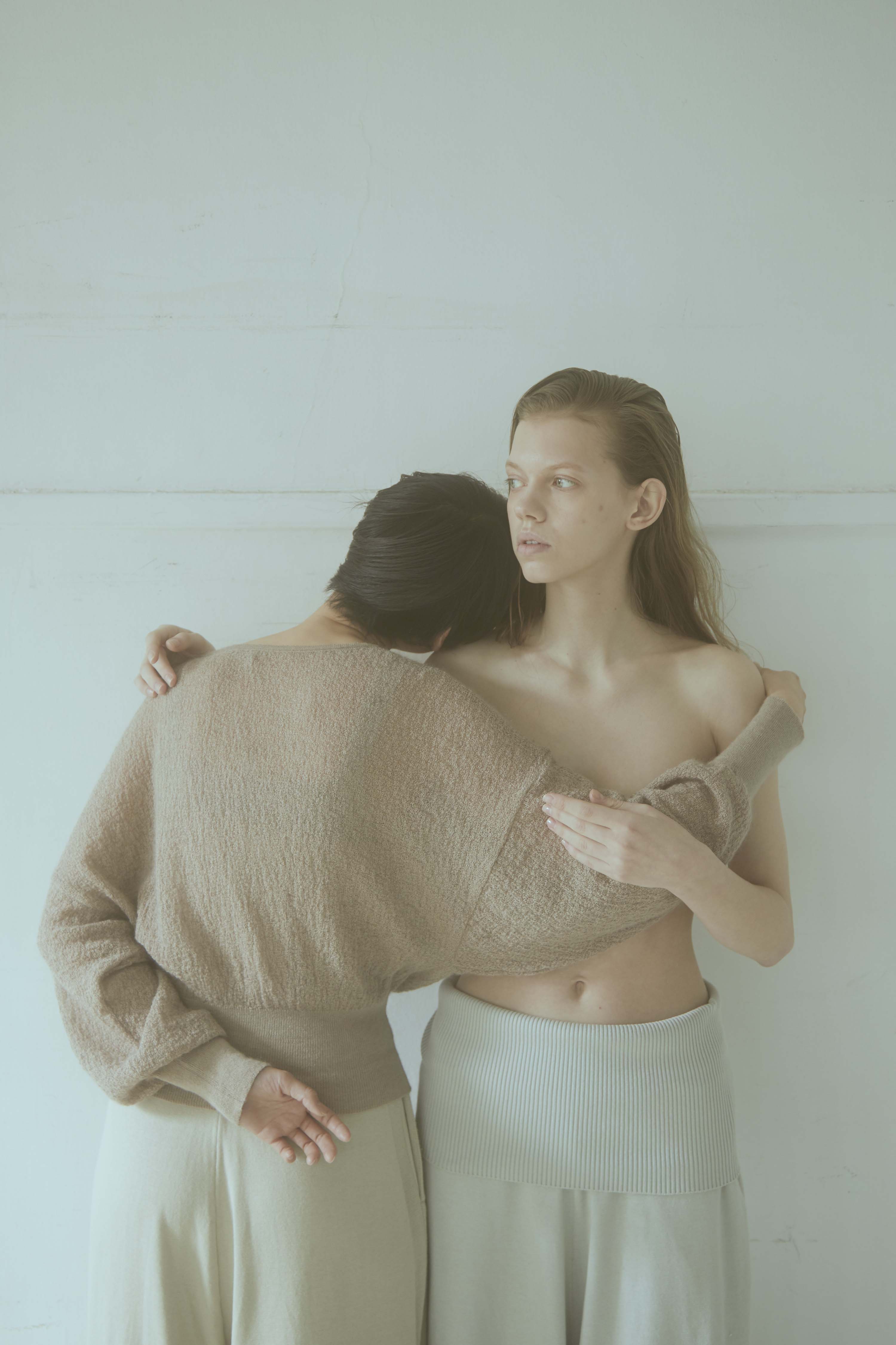 Sheer Knit Cardigan / Original mix Yarn : Cotton&Silk&Mohair
