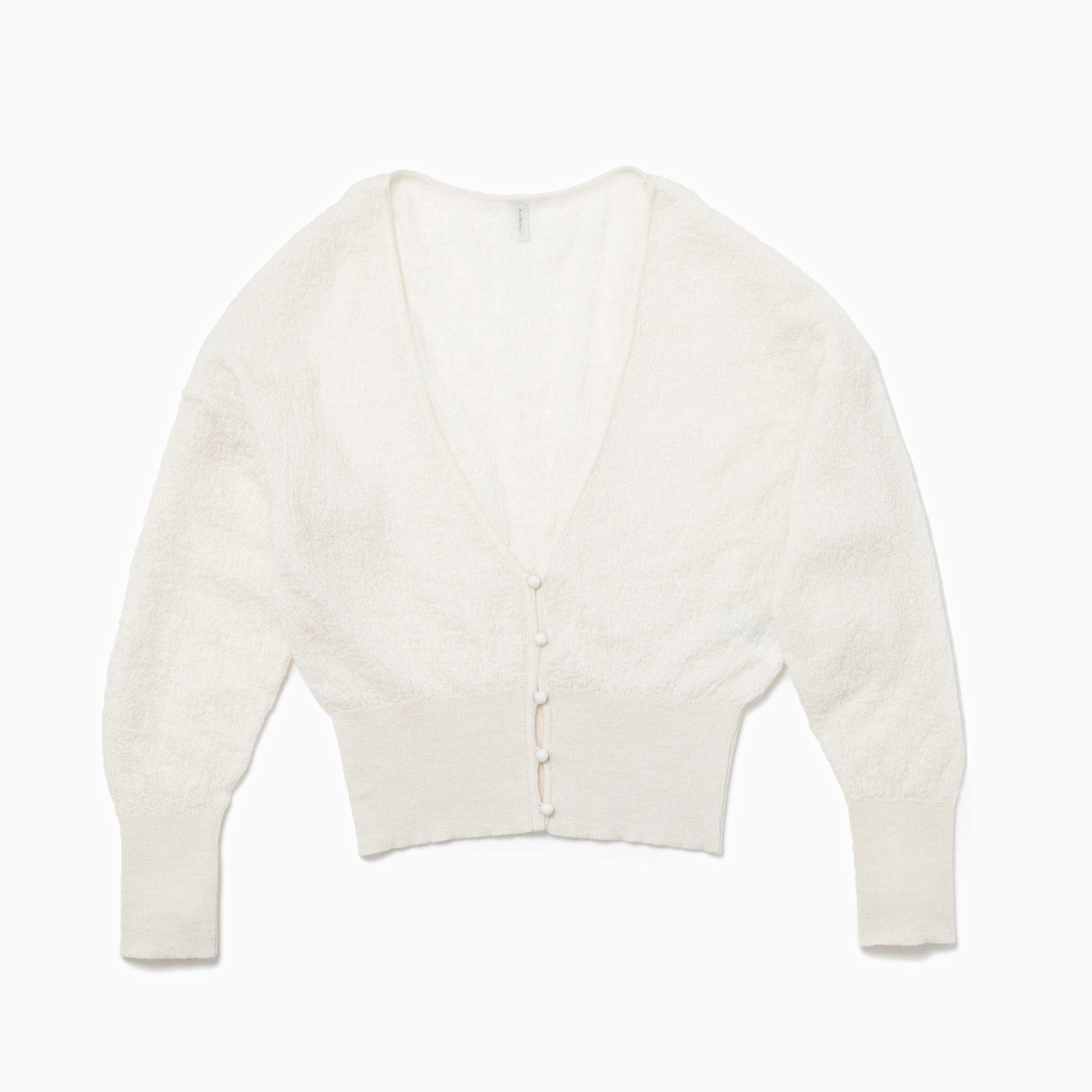 Sheer Knit Cardigan / Original mix Yarn : Cotton&Silk&Mohair