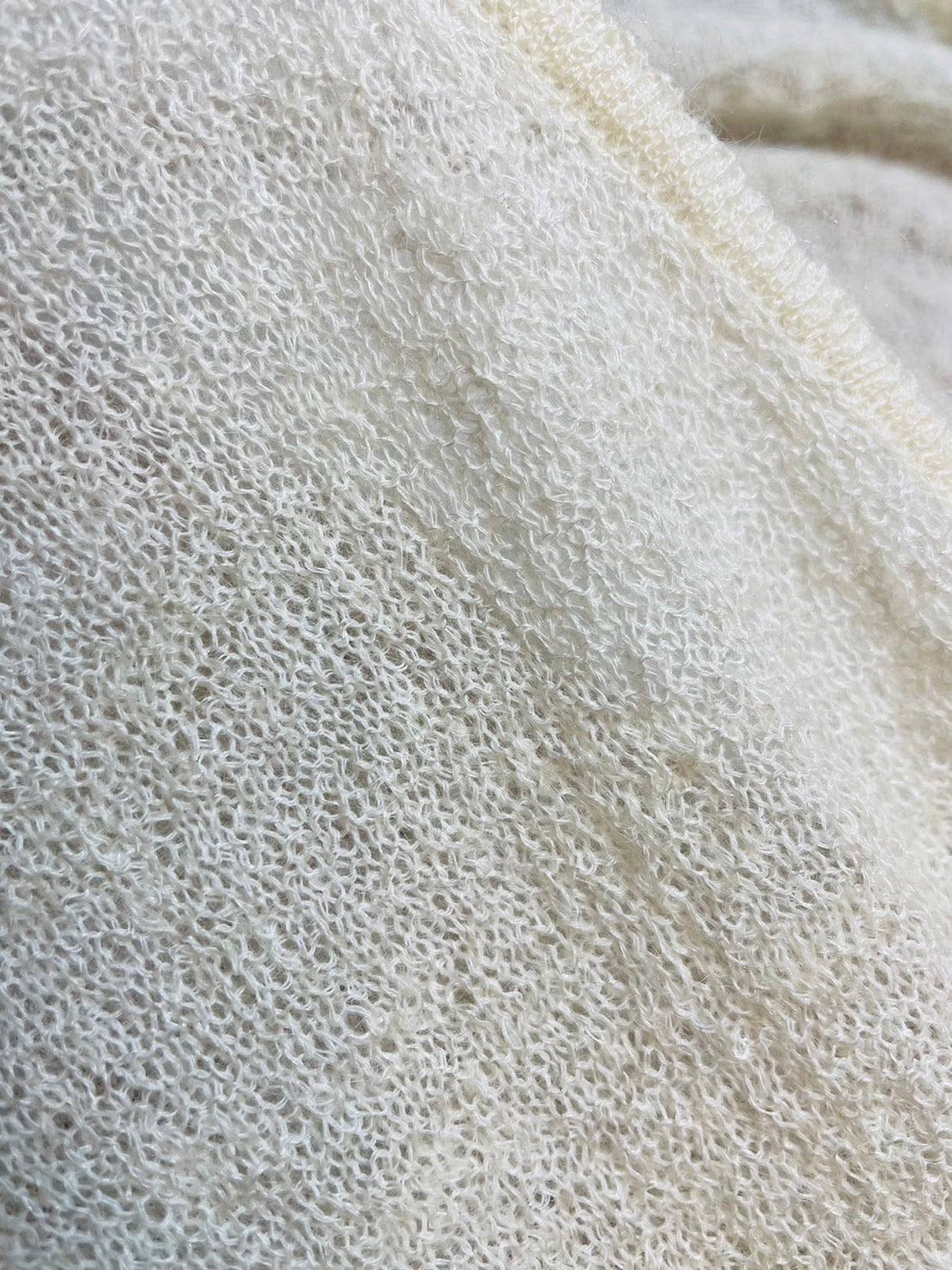 Sheer Knit Cardigan / Original mix Yarn : Cotton&Silk&Mohair