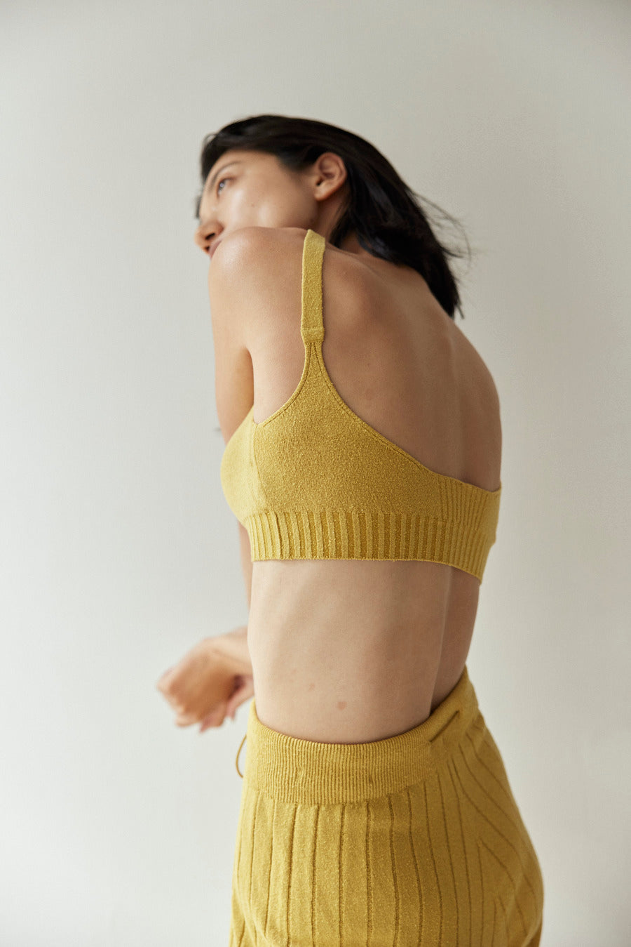 nakes ネイクス　KNIT BRA TOP V Neck Knit Bra Top [ Classic ] Supima Cotton model – nakes