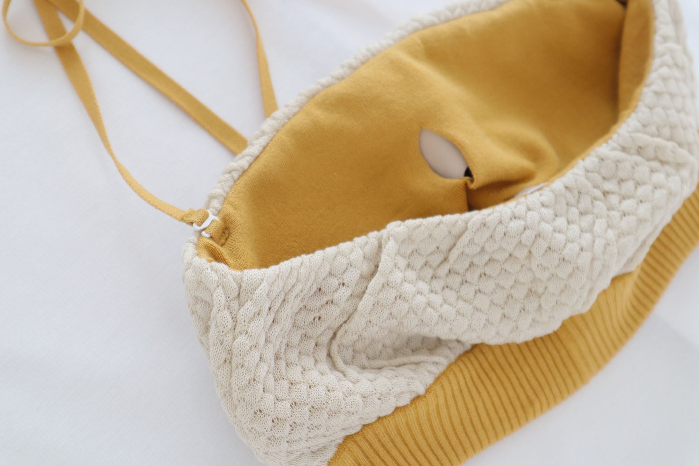 Openwork Knit Bandeau Bra Top [ Season ] Supima Cotton Yarn