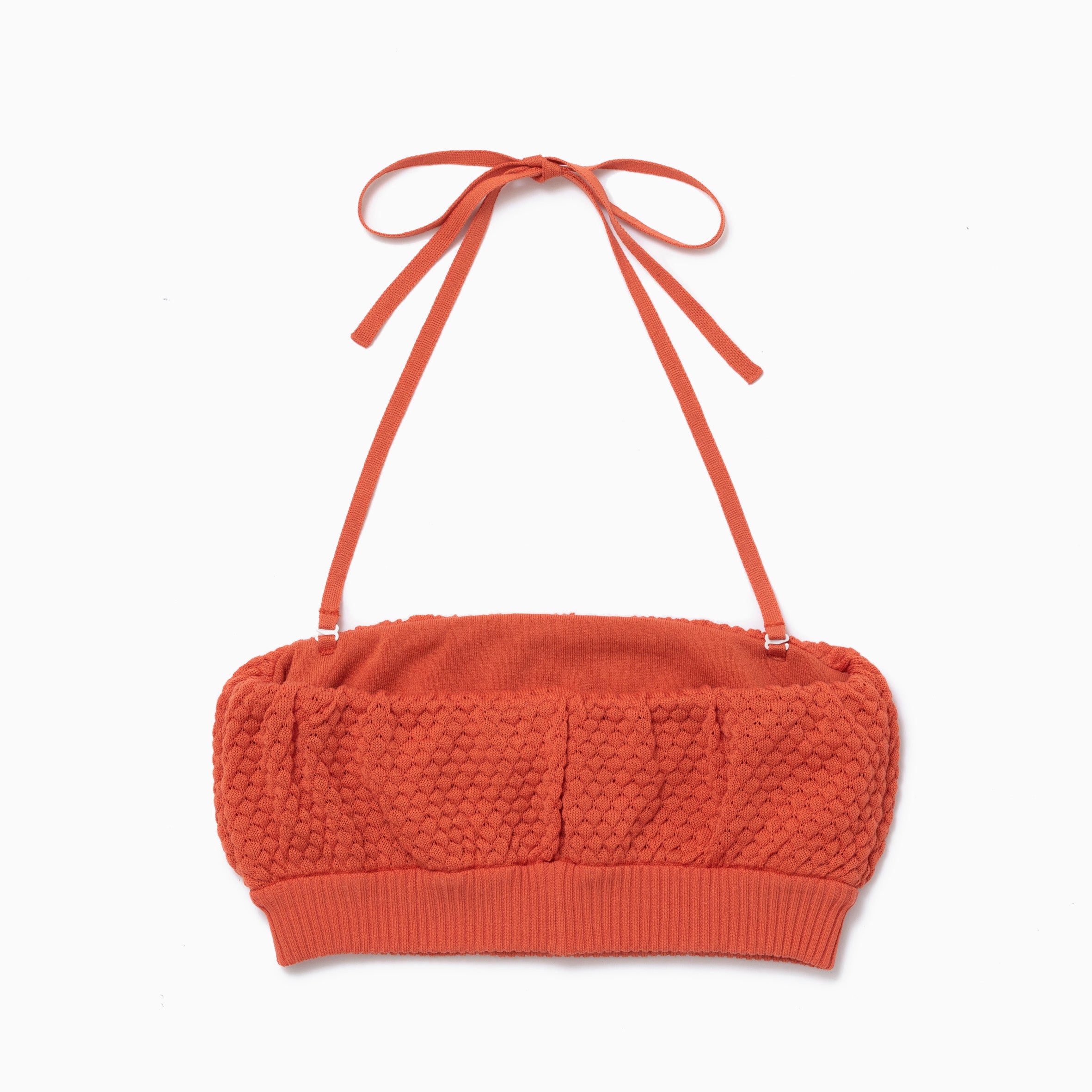 Openwork Knit Bandeau Bra Top [ Season ] Supima Cotton Yarn