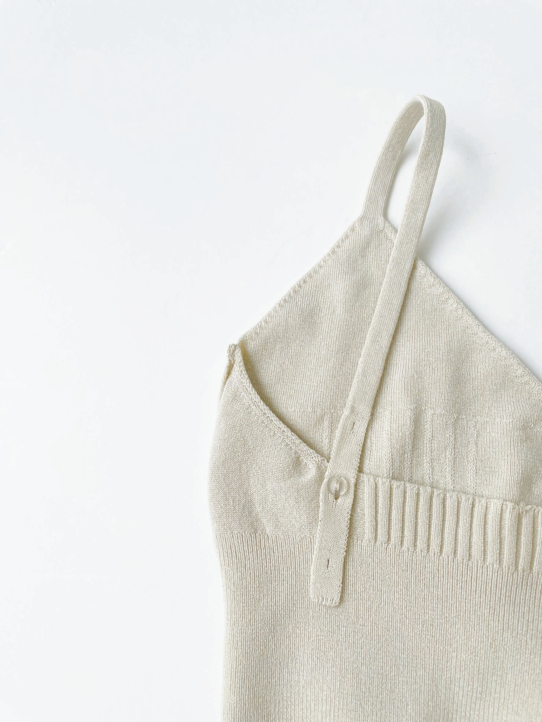 V Neck Knit Bra Top [ Classic ] Supima Cotton model