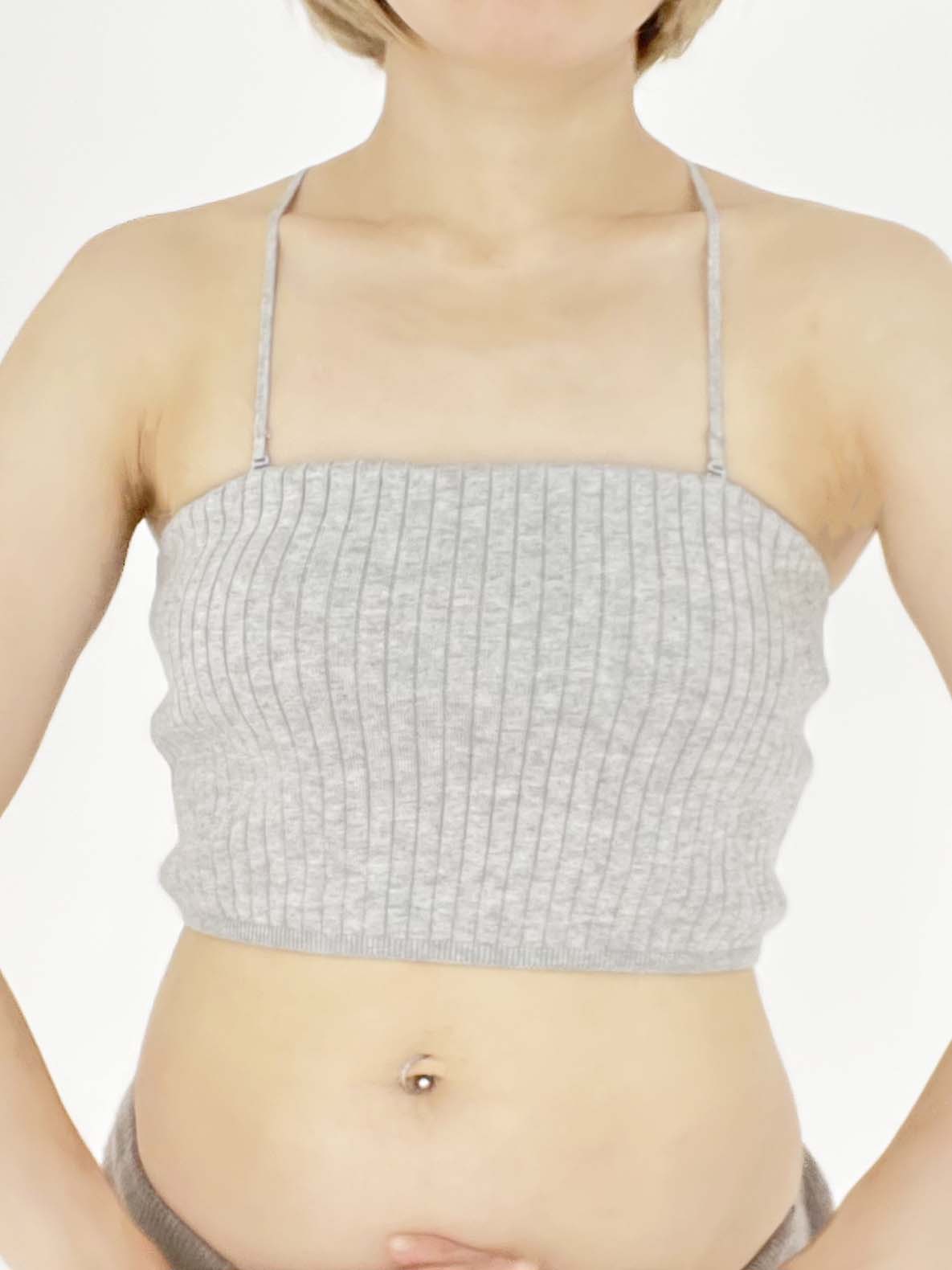 yo BIOTOP】Cropped bare bra top - ベアトップ/チューブトップ