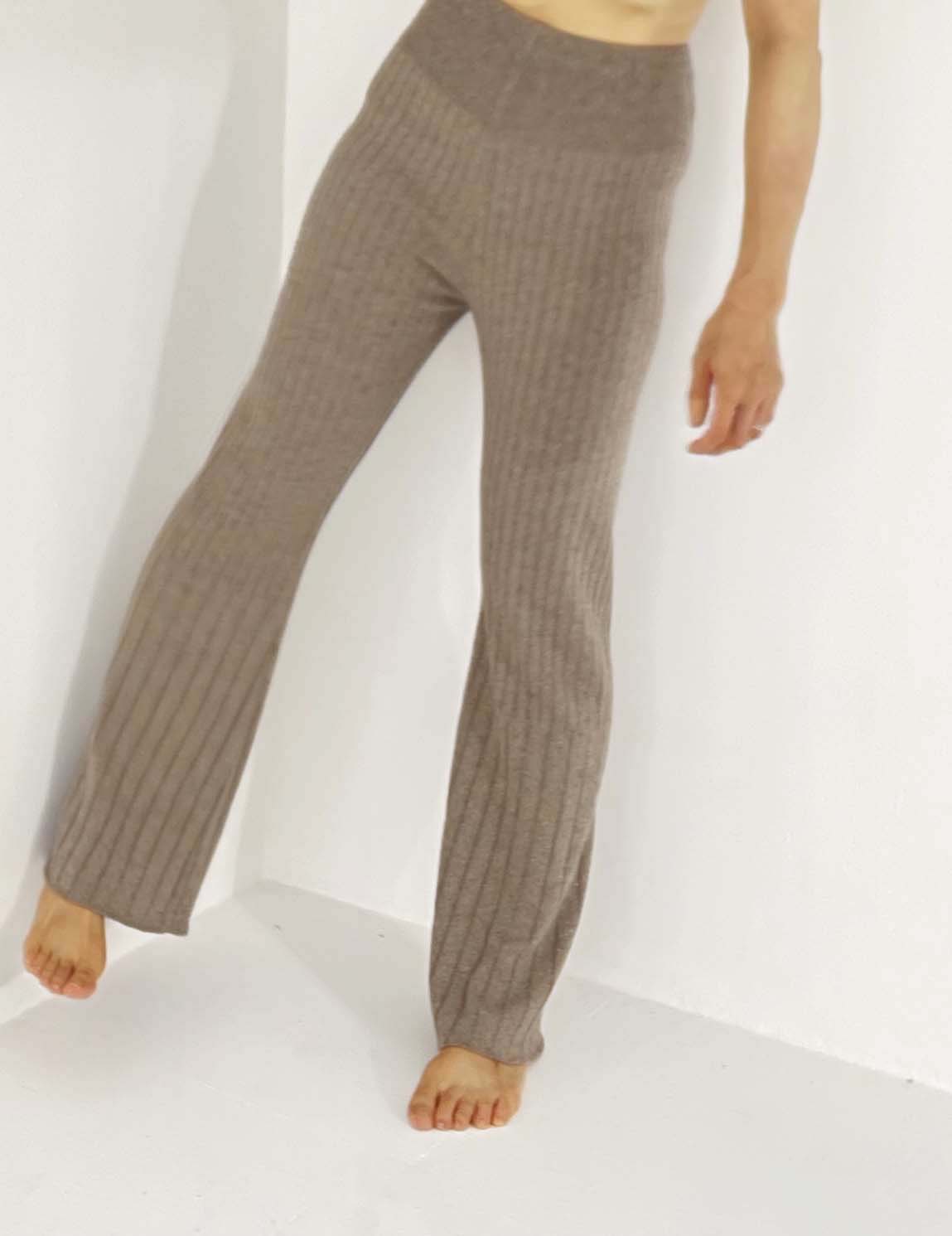 Silk Wide Rib Pants / Eco Silk 100%
