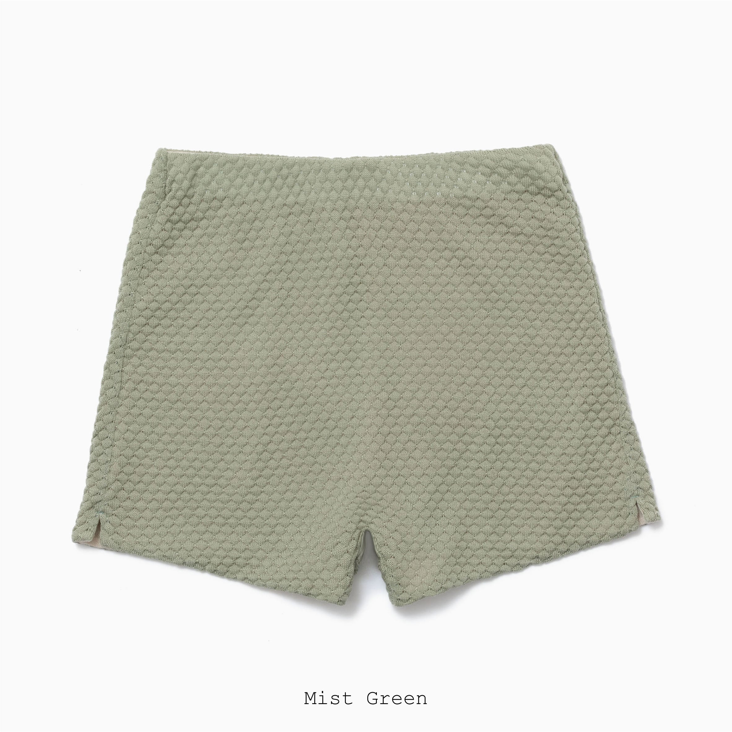 Openwork Knit High Waist Shorts [ Season ] Supima Cotton Yarn