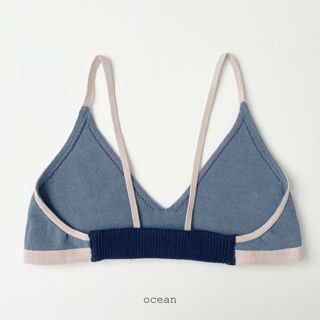 Color Triangle Bra Top