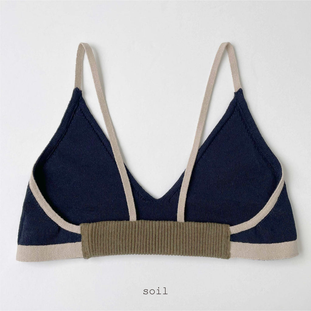 Color Triangle Bra Top